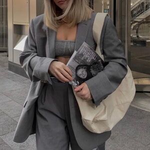 Revolve Danielle Bernstein weworewhat Sweater bralette crop top